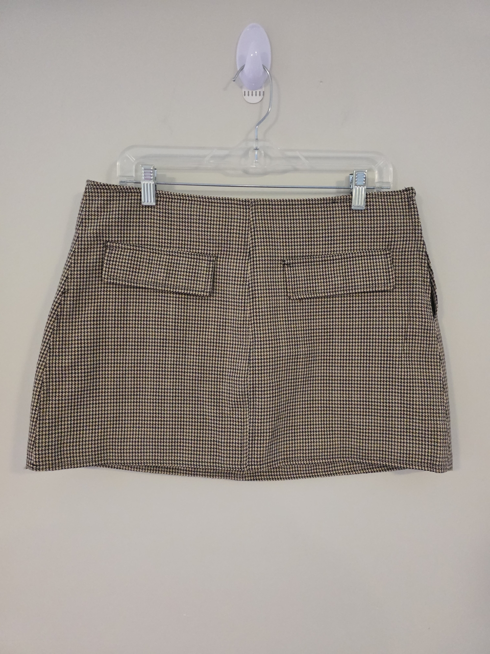 Blank NYC Houndstooth Mini Skirt - Brown